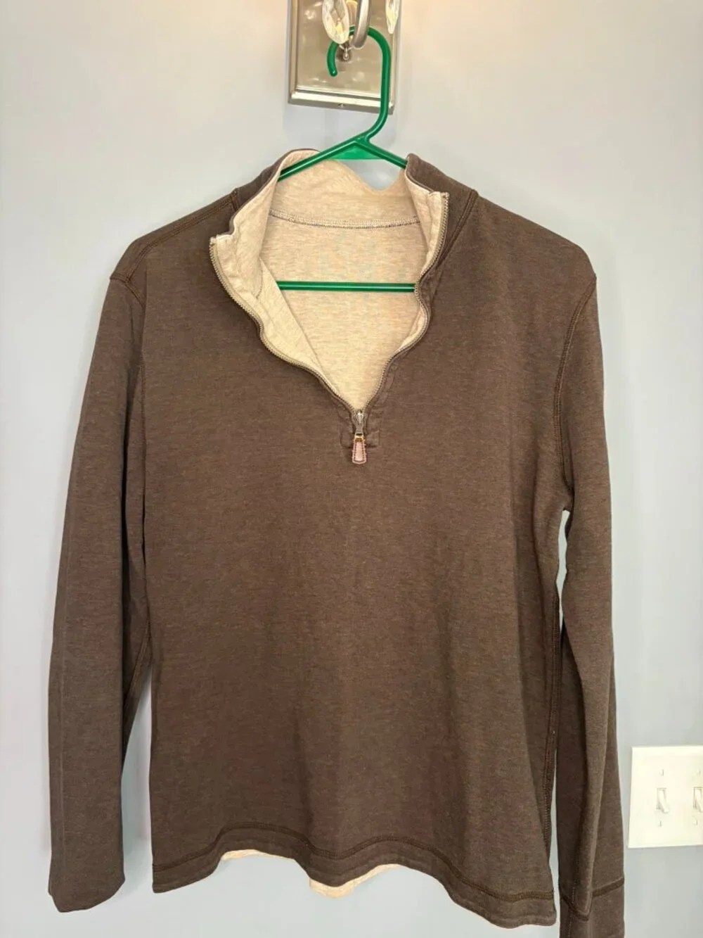 Banana Republic brown quarter zip pullover, no size tag